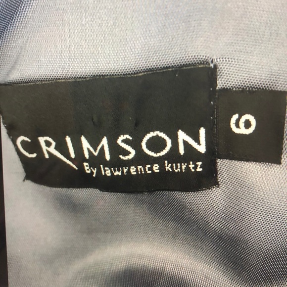DRESS CRIMSON BY LAWRENCE KURTZ GOWN SIZE 6 GRAY - Picture 7 of 7